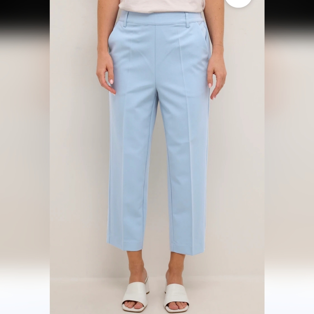 NWT Kaffe Loose fit Pleated Pants 'sakura' in Windsurfer Blue Size 4-6